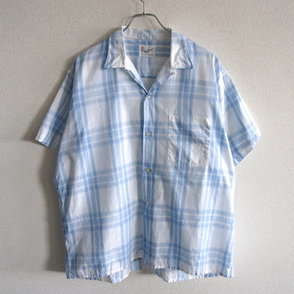 Cranbrook 60s Cotton Open Collar Check Shirt Size XL