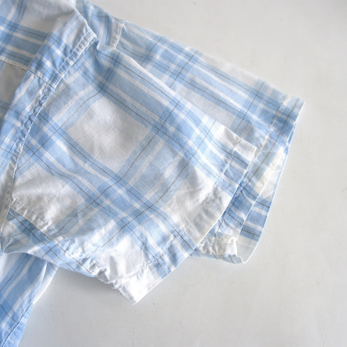 Cranbrook 60s Cotton Open Collar Check Shirt Size XL