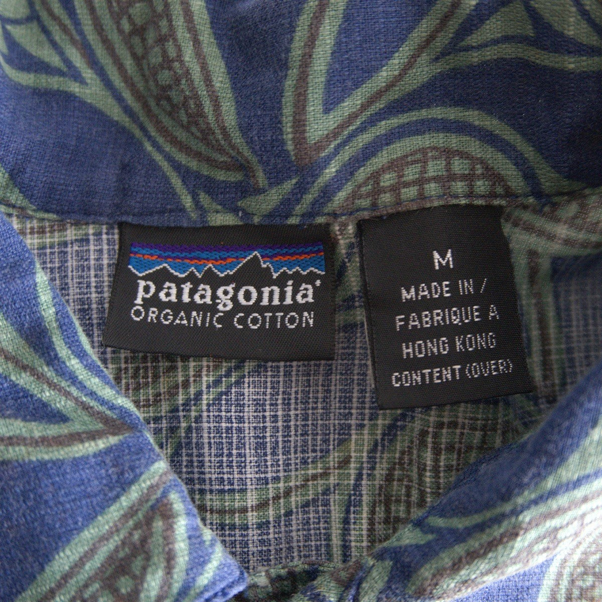 PATAGONIA 90s A/C Pin Wheel Aloha Shirt Size M