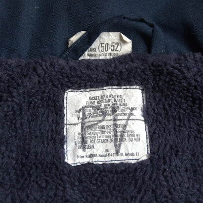 US NAVY 90s Aramid Deck Jacket Military Size XXL(50-52)