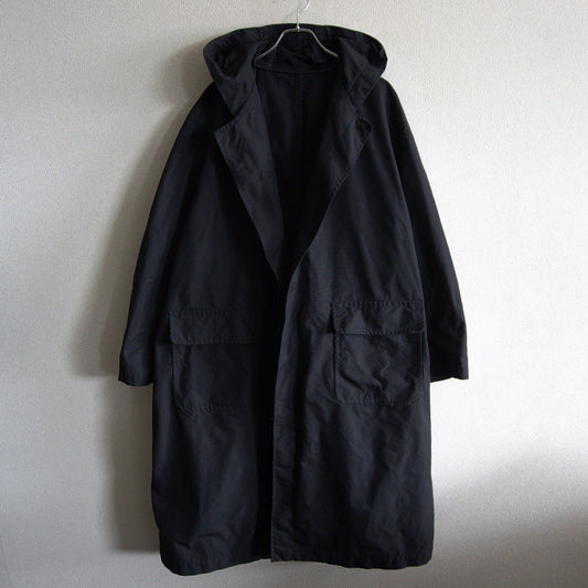 Y's for men 90s Hooded Long Coat Black Size M