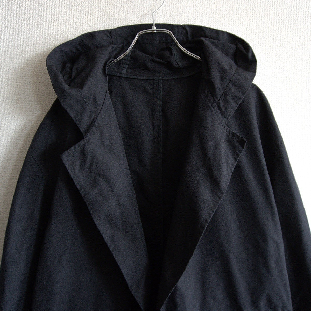 Y's for men 90s Hooded Long Coat Black Size M