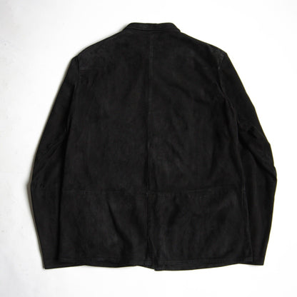 bergfabel Suede Leather Worker Shirt Jacket Black Size L