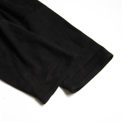bergfabel Suede Leather Worker Shirt Jacket Black Size L