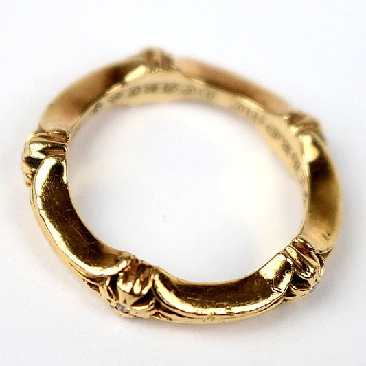 CHROME HEARTS 22K Plus & Bone Diamond Ring Size JP 14