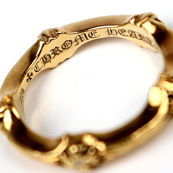 CHROME HEARTS 22K Plus & Bone Diamond Ring Size JP 14