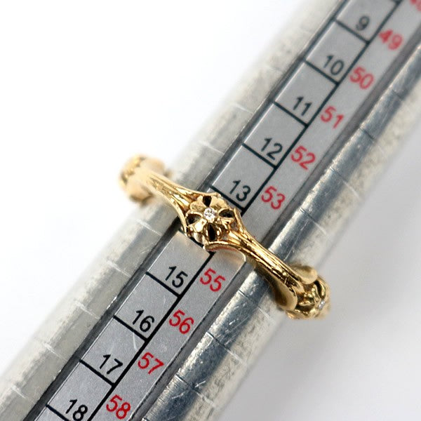 CHROME HEARTS 22K Plus & Bone Diamond Ring Size JP 14