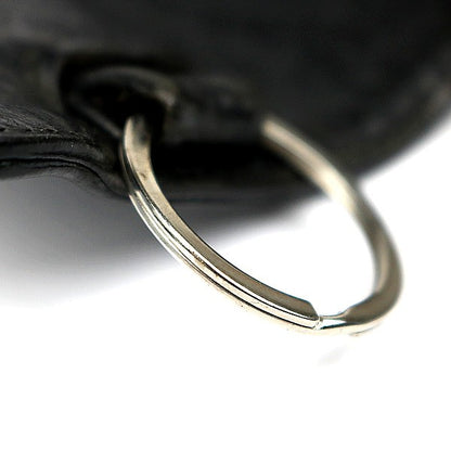 CHROME HEARTS Cross Button Leather Key Case Black
