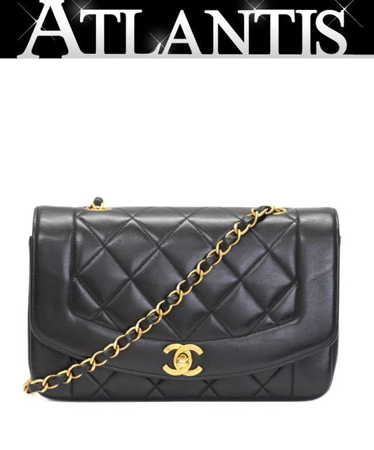 CHANEL Diana 22 Lambskin Single Bag Black