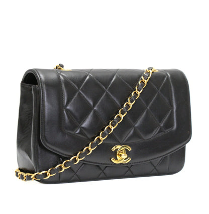CHANEL Diana 22 Lambskin Single Bag Black