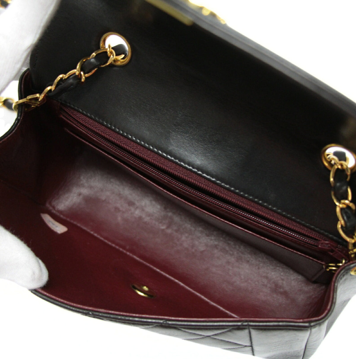 CHANEL Diana 22 Lambskin Single Bag Black