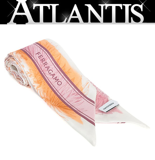 Salvatore Ferragamo Silk Pink Multi Scarf