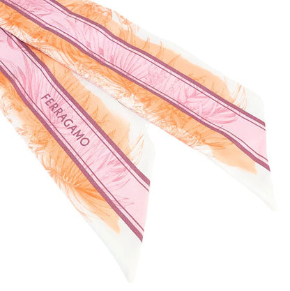 Salvatore Ferragamo Silk Pink Multi Scarf