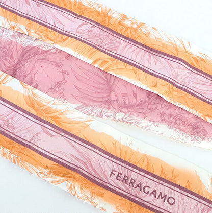 Salvatore Ferragamo Silk Pink Multi Scarf