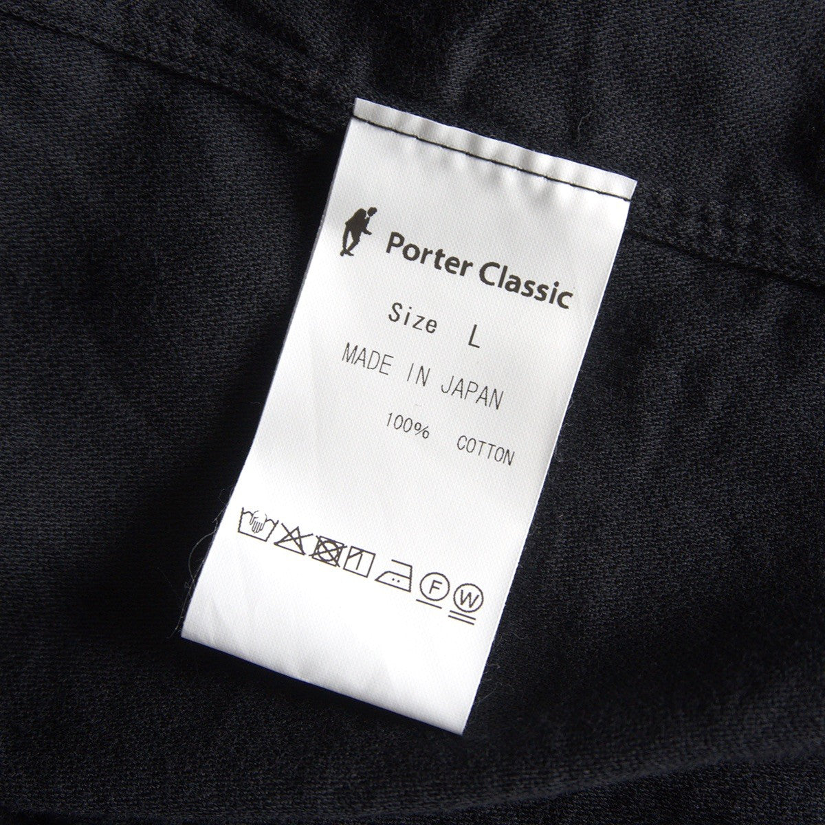 PORTER CLASSIC ROLL UP TRAVELER'S SHIRTS Black Size L
