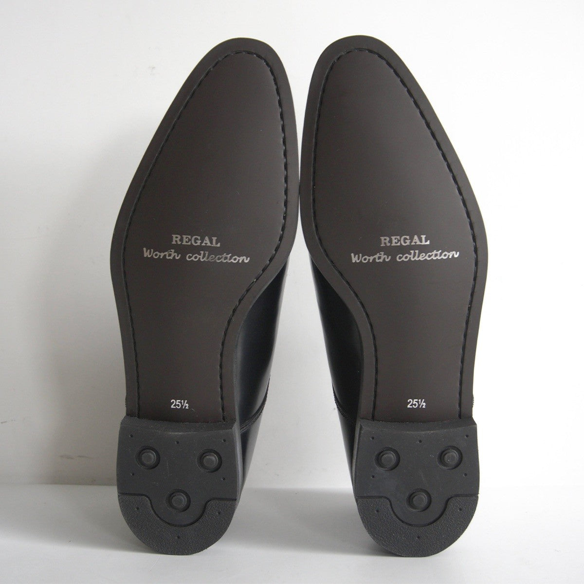 REGAL worth collection Black Plain Toe Leather Size 7.5