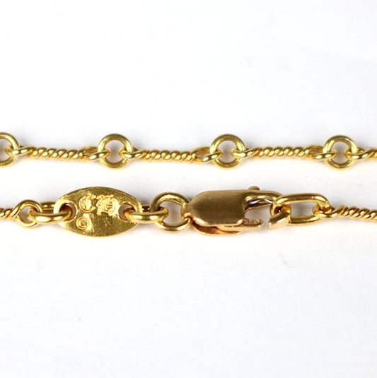 CHROME HEARTS 22K Twist Chain Necklace Gold