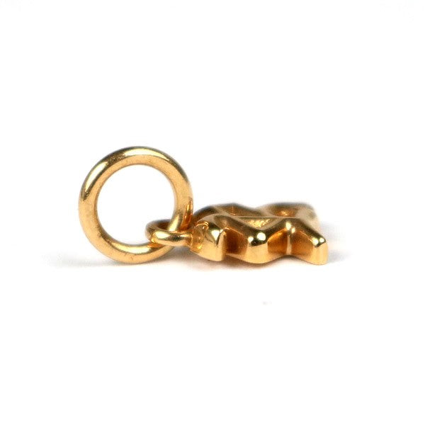 CHROME HEARTS 22K Stack Initial "R" Charm Pendant Gold