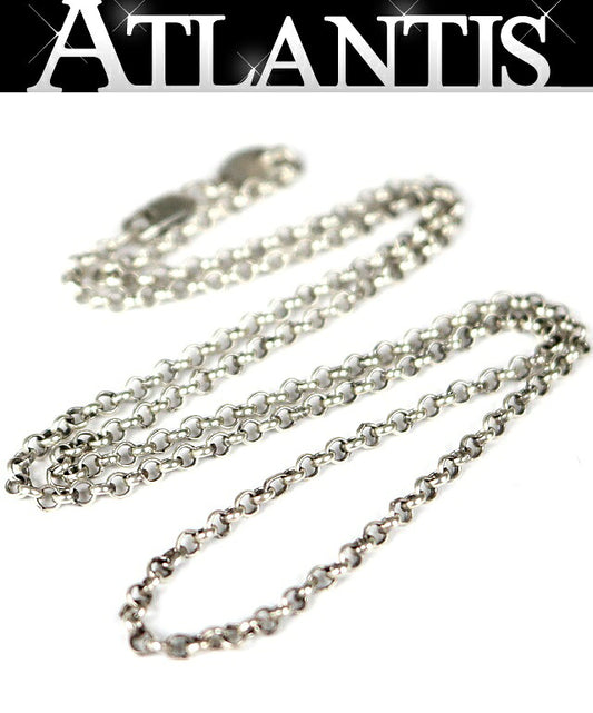CHROME HEARTS Roll Chain Necklace 18 inch Silver SV925