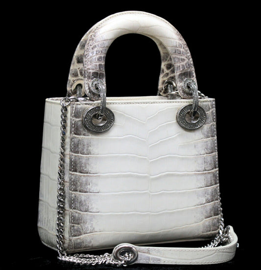 Christian Dior Lady Dior Mini Croc Bag