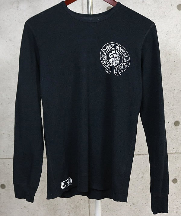 CHROME HEARTS Old American Flag Thermal T-Shirt Black Size M