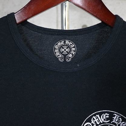 CHROME HEARTS Old American Flag Thermal T-Shirt Black Size M