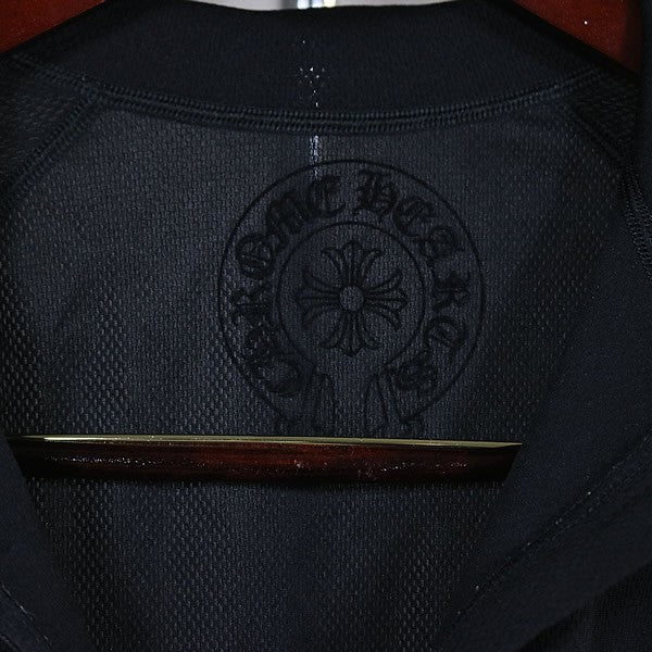 CHROME HEARTS Old CH Plus Half-Zip Track Sleeve Tee Size M