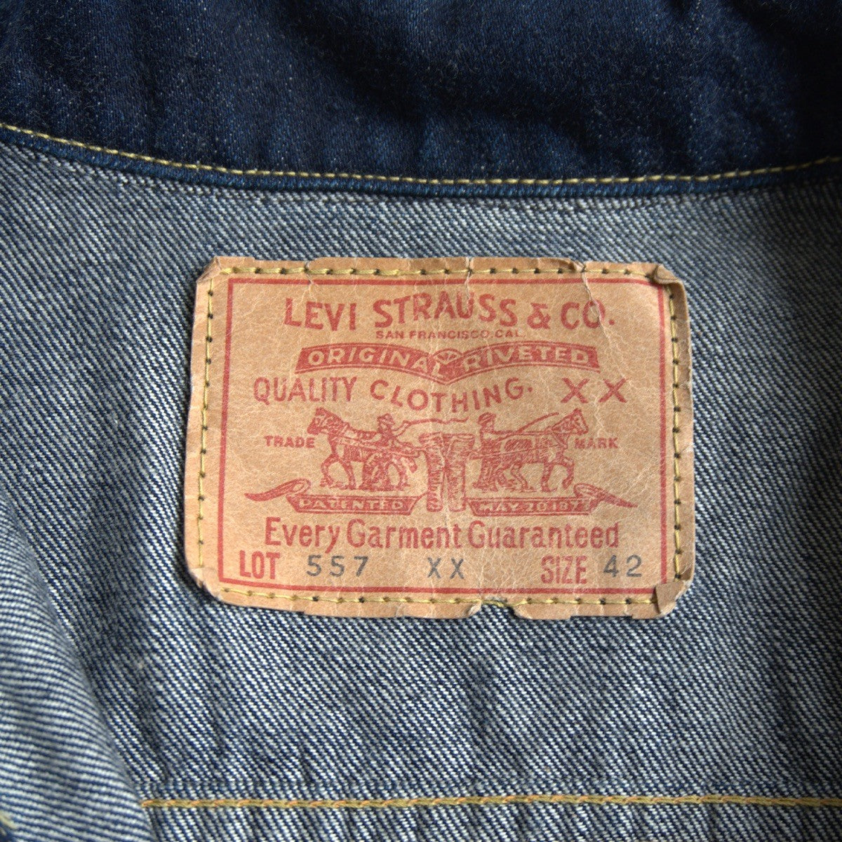 LVC 557XX Big E Type III Dark Wash Japan Denim Size XS