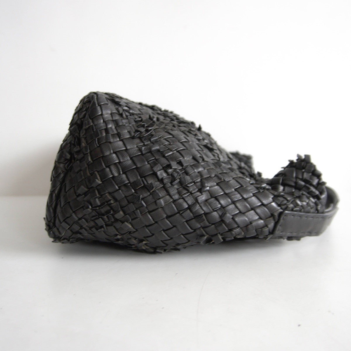 FALORNI Intrecciato Woven Leather Tote Black Size ONE SIZE