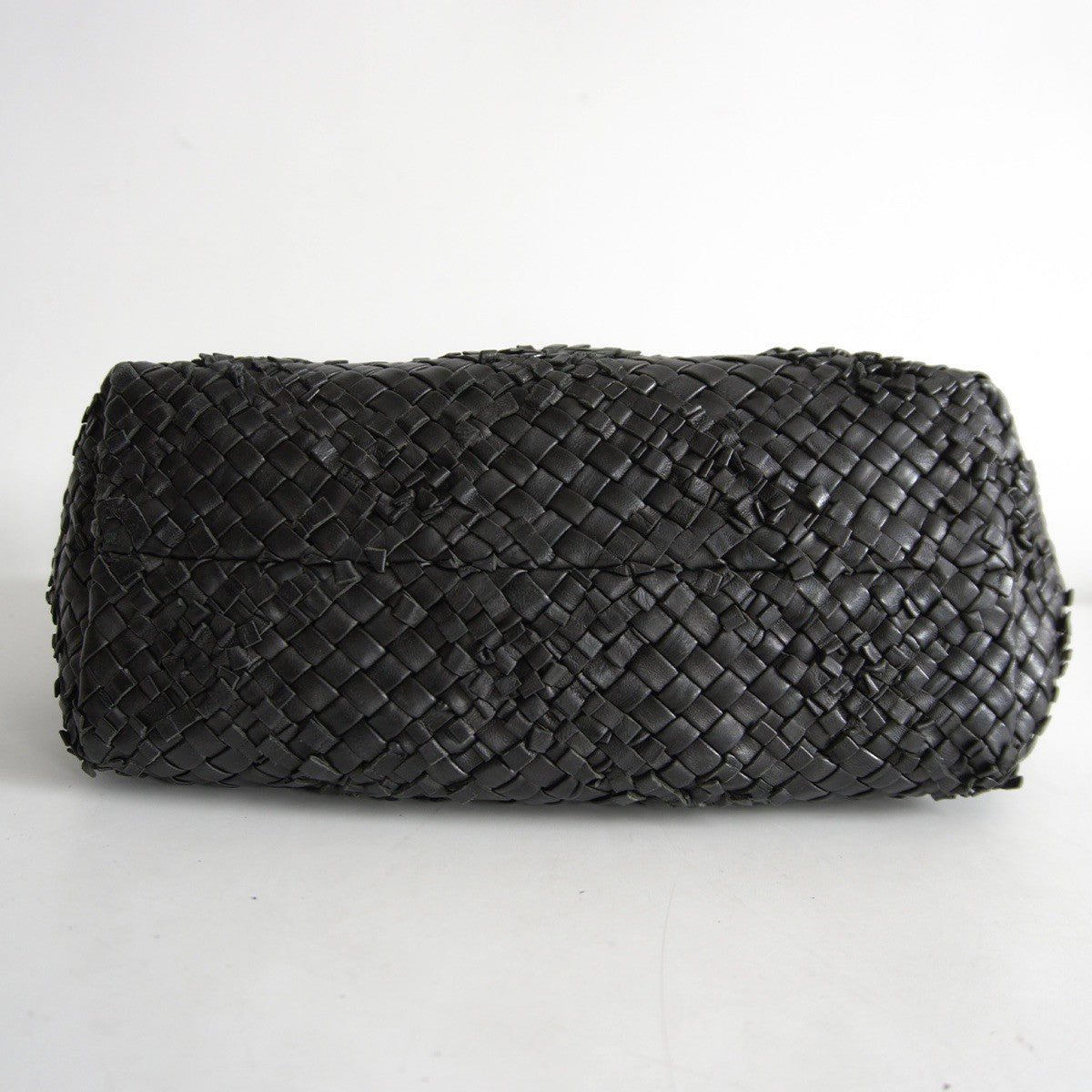 FALORNI Intrecciato Woven Leather Tote Black Size ONE SIZE