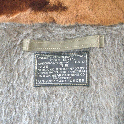 ROUGH WEAR Buzz Rickson's B-15 Flight Jacket Size 38