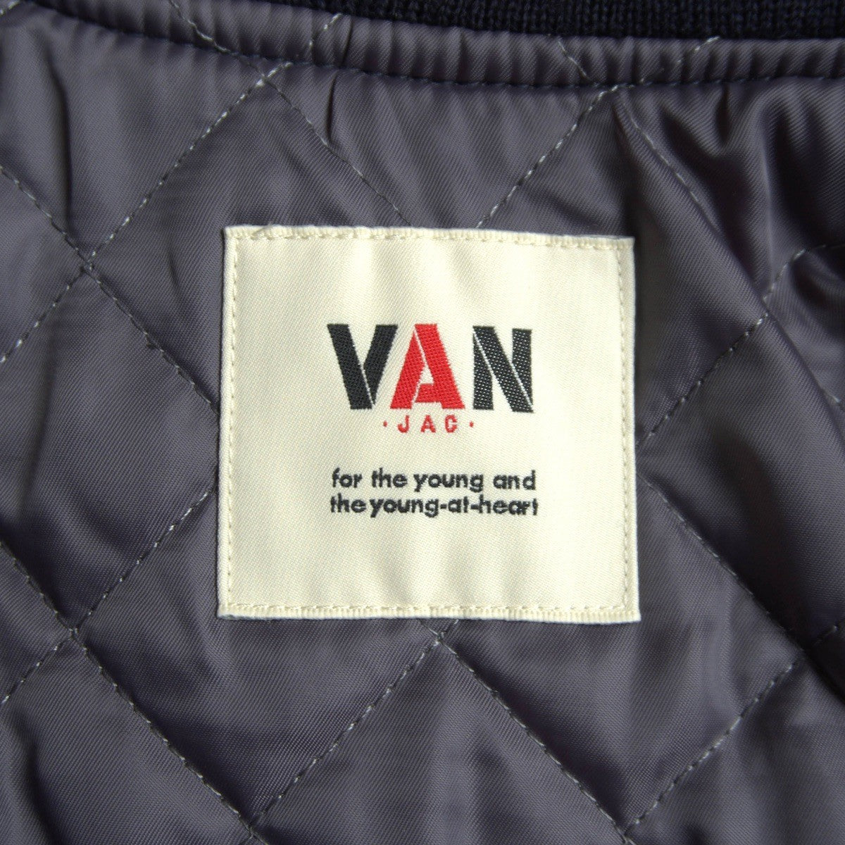 VAN JAC Leather Sleeve Patch Varsity Jacket Size LL