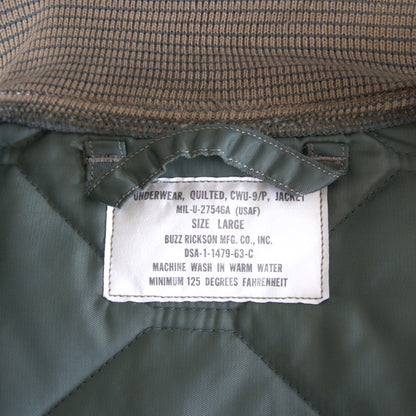 BUZZ RICKSON CWU-9/P Quilted Liner Jacket Size L