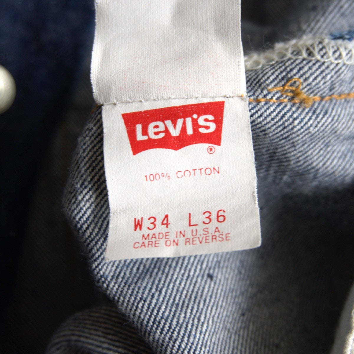 LEVI'S 501XX Big E Valencia Made Dark Indigo Size 34×36