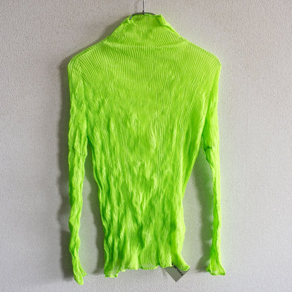 ISSEY MIYAKE Crinkle Pleated Blouse Size M