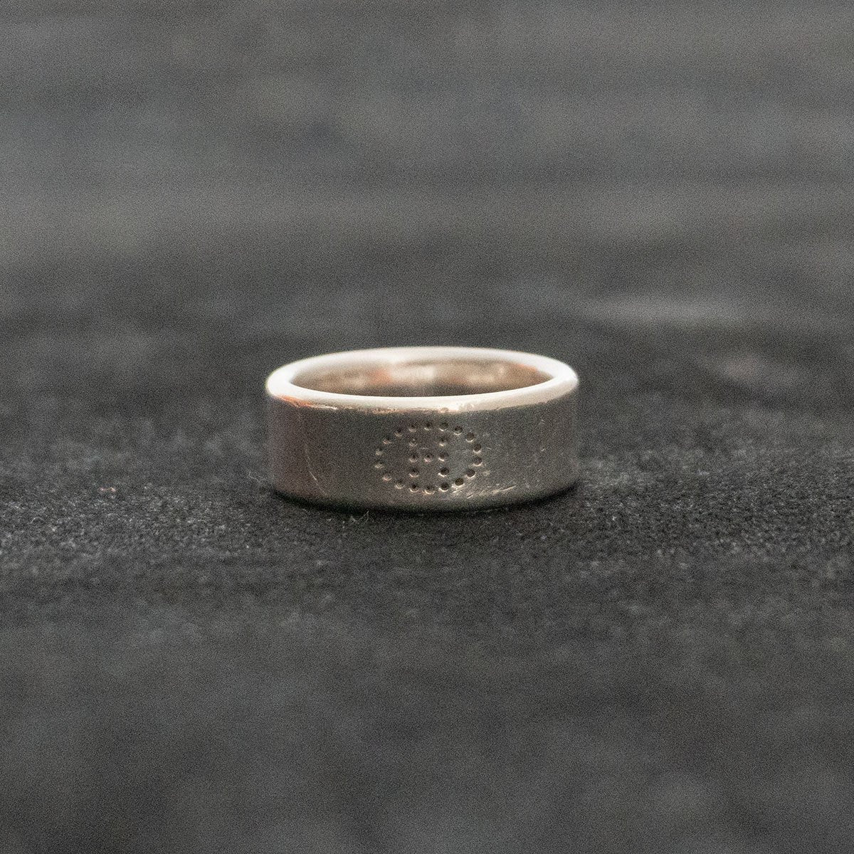 HERMES Eclipse Ruban Ring Silver 925 Size ONE SIZE