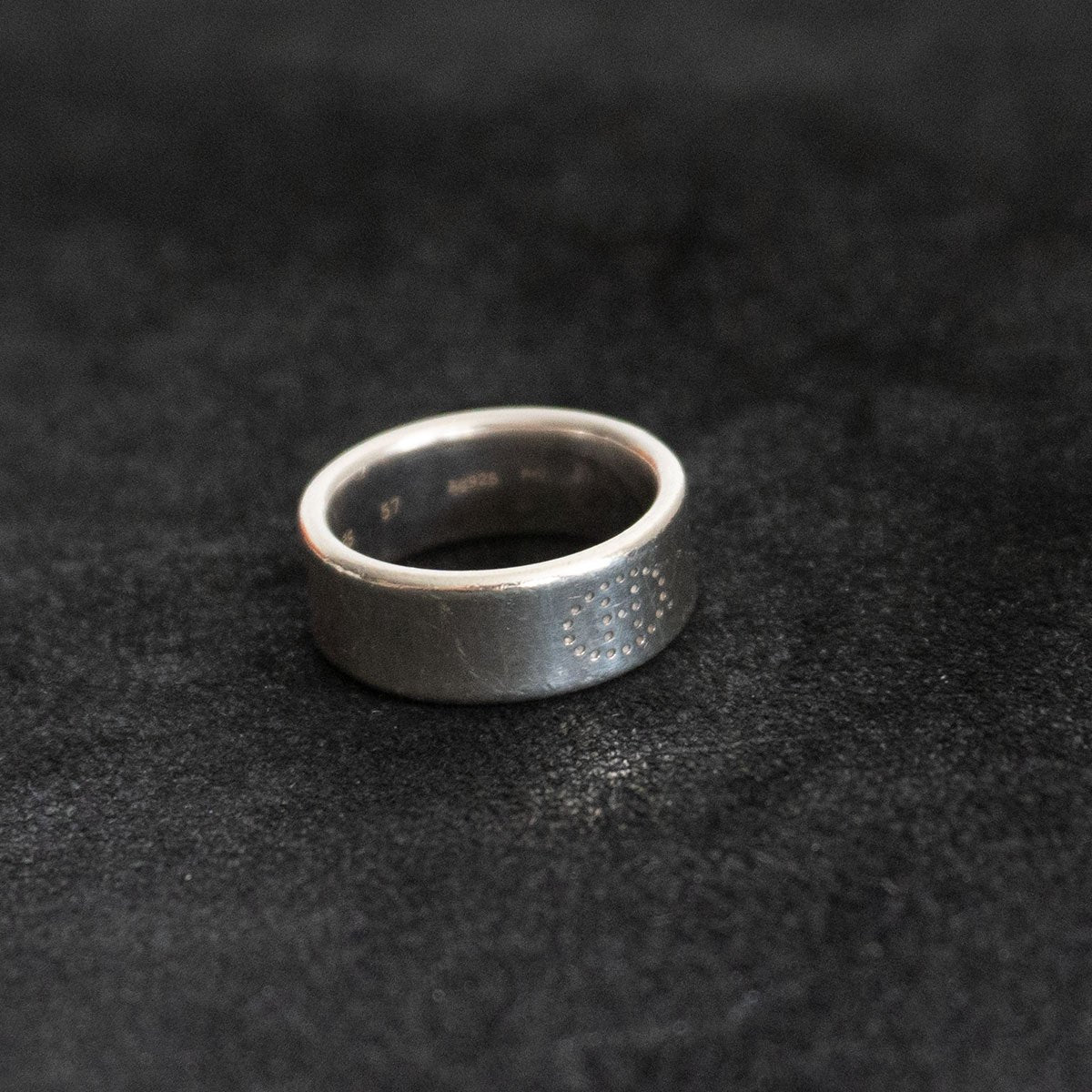 HERMES Eclipse Ruban Ring Silver 925 Size ONE SIZE