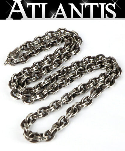 CHROME HEARTS Paper Chain Necklace 18 inch Silver SV925