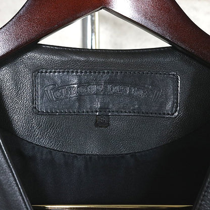 CHROME HEARTS Old 4-Button Leather Vest Black Size S