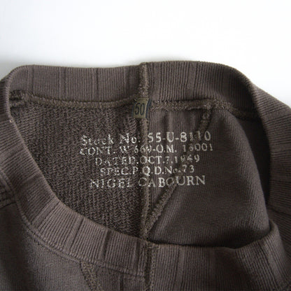 NIGEL CABOURN Paneled Cotton Sweatshirt Green Size L