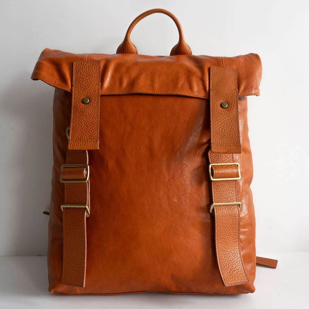 dan genten Leather Backpack Brown Size ONE SIZE