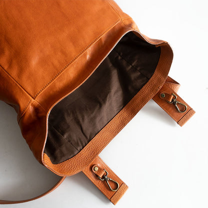dan genten Leather Backpack Brown Size ONE SIZE