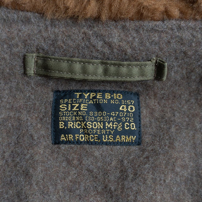 BUZZ RICKSON'S B-10 Flight Jacket Alpaca Lined Size XXS