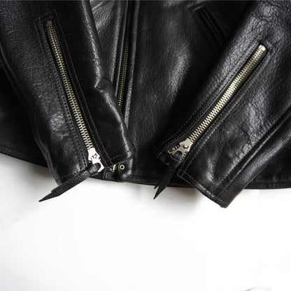BOOTLEGGERS Leather Riders Jacket Black Size L