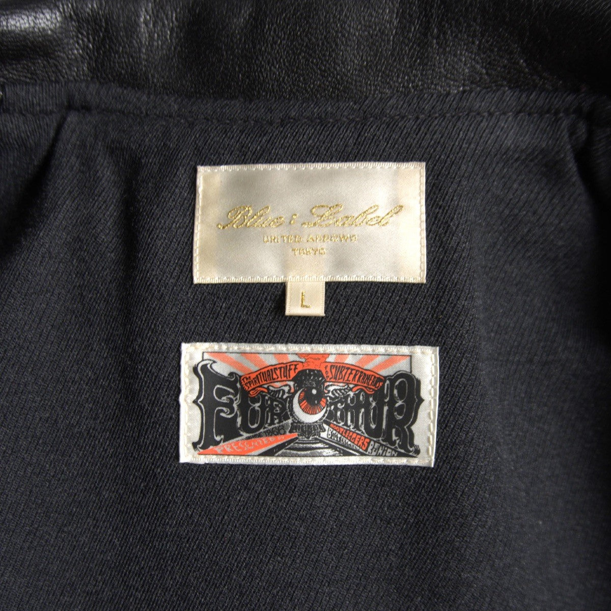 BOOTLEGGERS Leather Riders Jacket Black Size L
