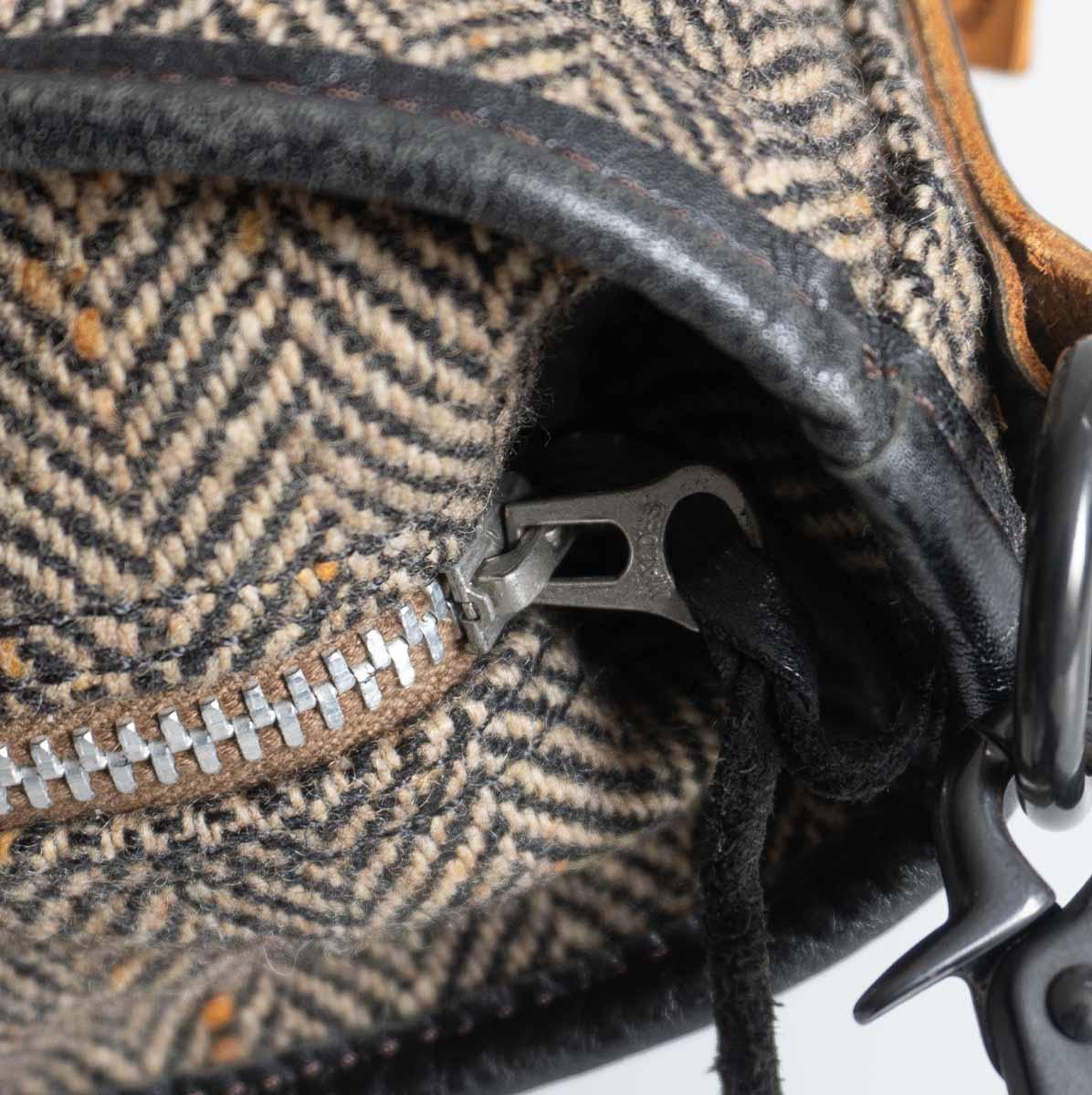 COLIMBO Tweed Leather 2-Way Tote Bag Size ONE SIZE