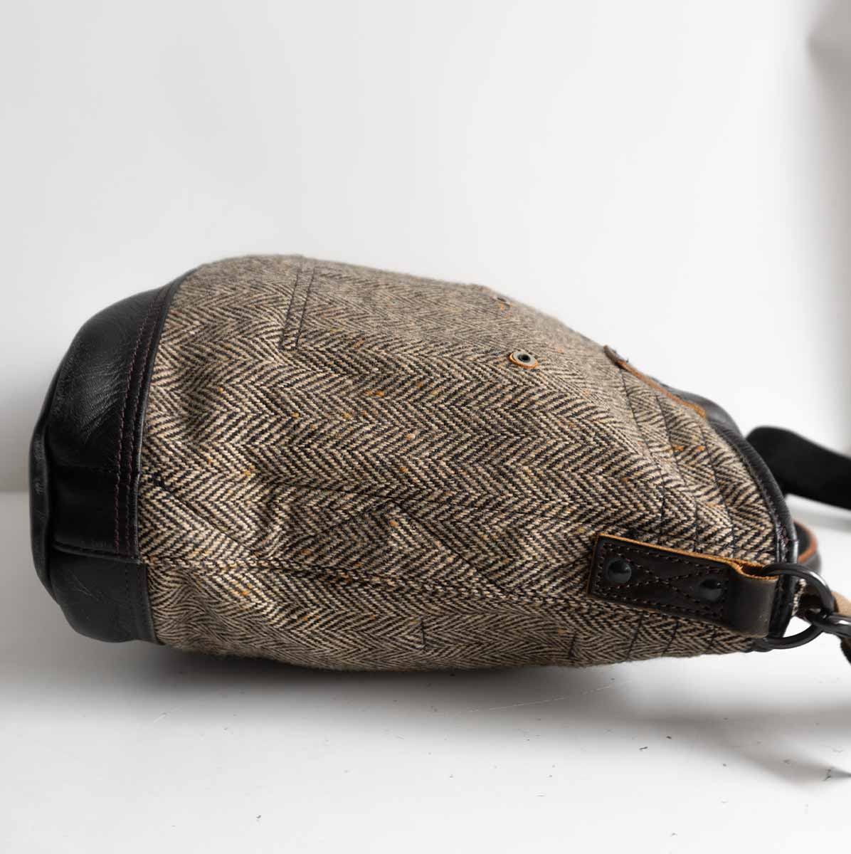 COLIMBO Tweed Leather 2-Way Tote Bag Size ONE SIZE
