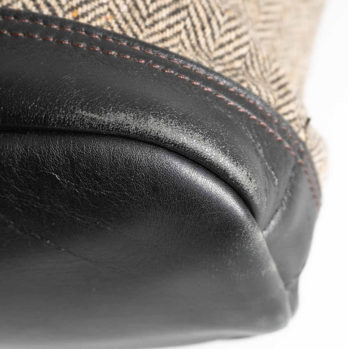 COLIMBO Tweed Leather 2-Way Tote Bag Size ONE SIZE