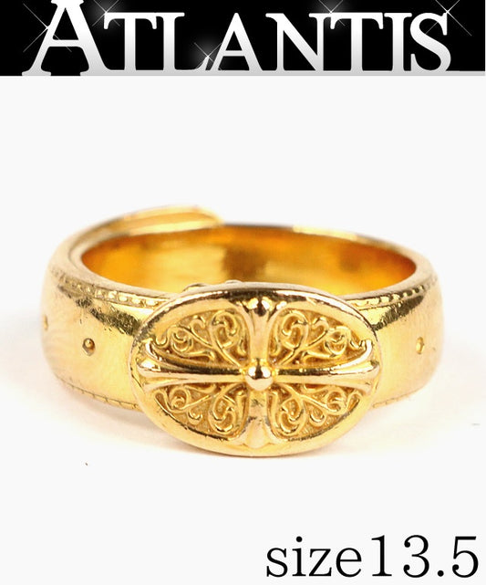 CHROME HEARTS 22K Classic Oval Cross Ring Belt
