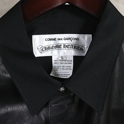 CHROME HEARTS x CDG Rhodium Cross Button Shirt Black Size L